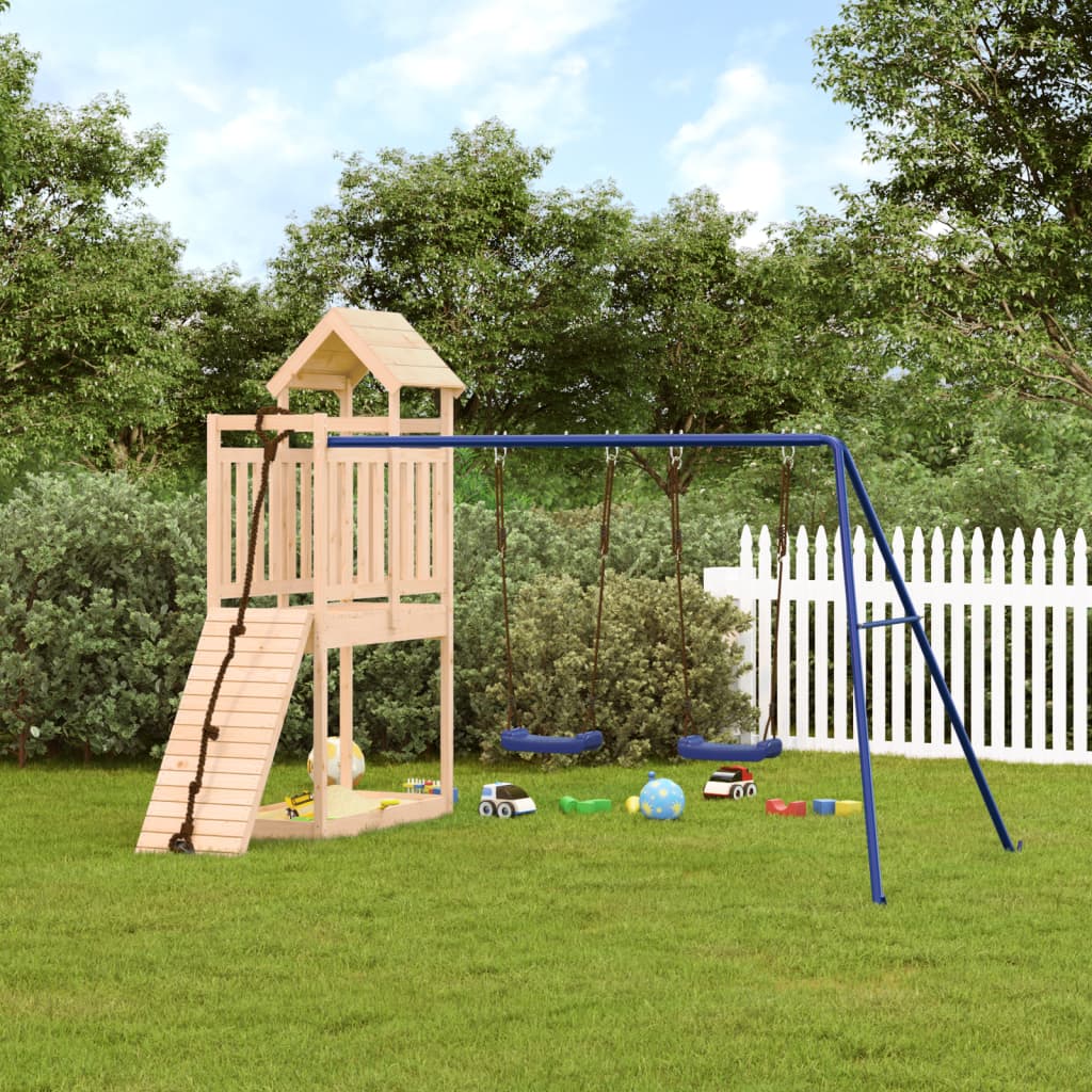 outdoor playground, pine wood