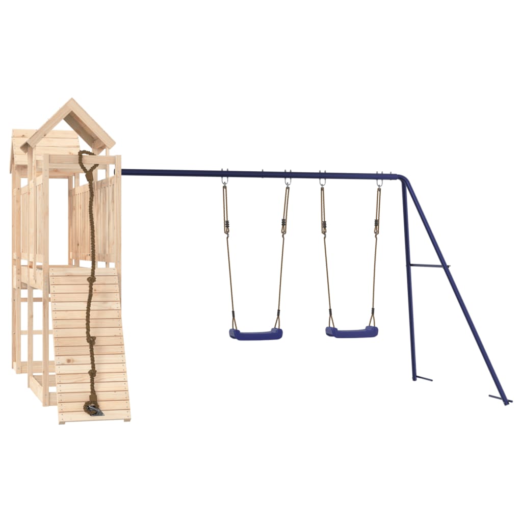 outdoor playground, pine wood