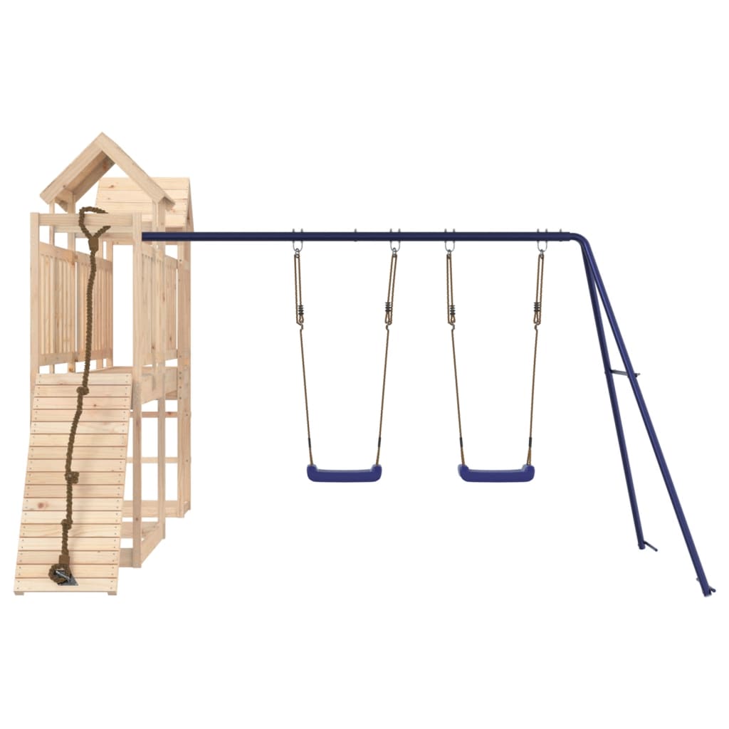 outdoor playground, pine wood