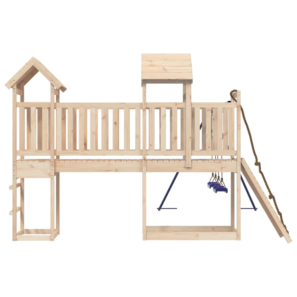 outdoor playground, pine wood