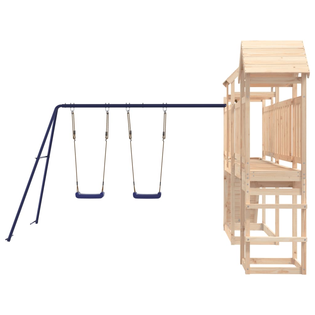 outdoor playground, pine wood