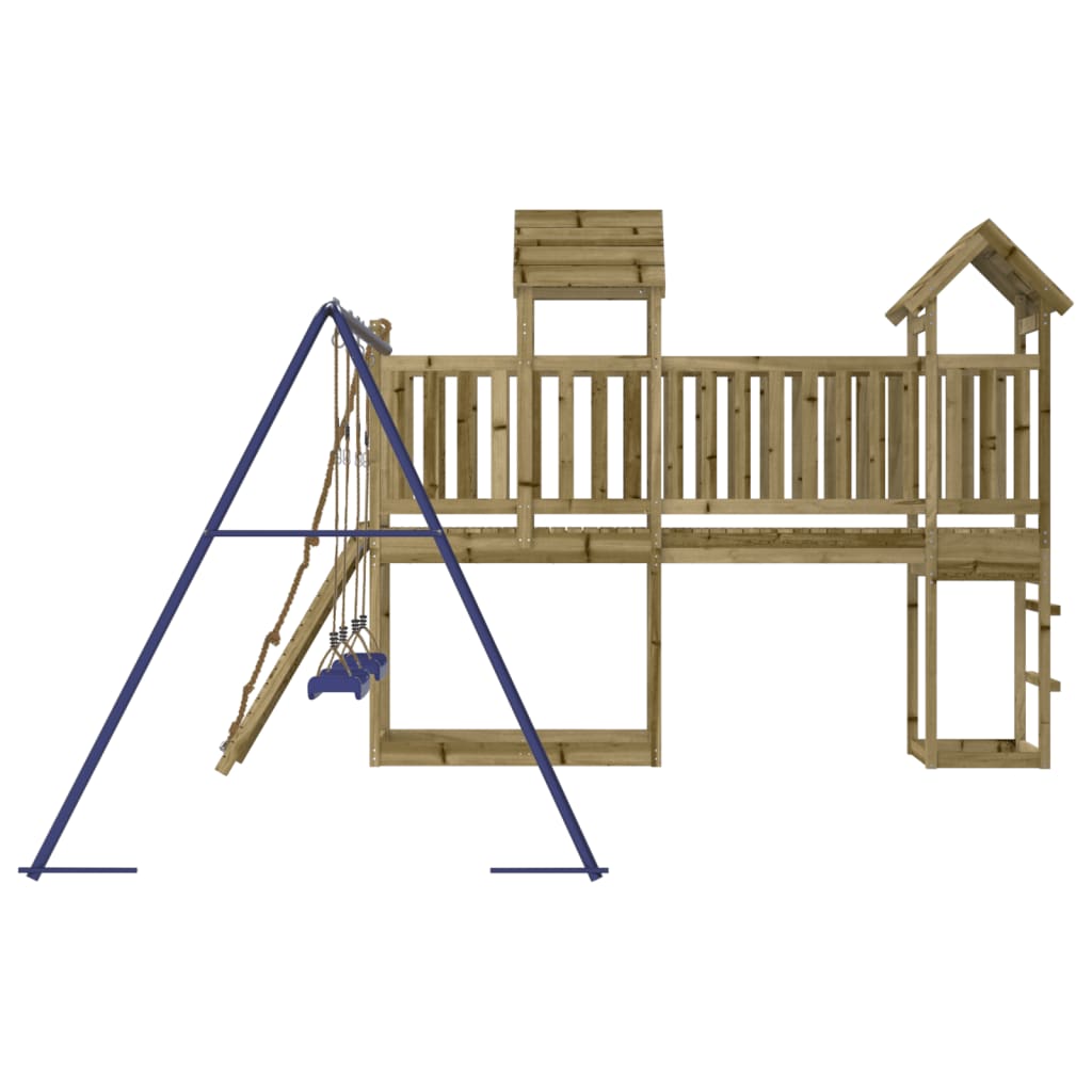 outdoor playground, impregnated pine wood