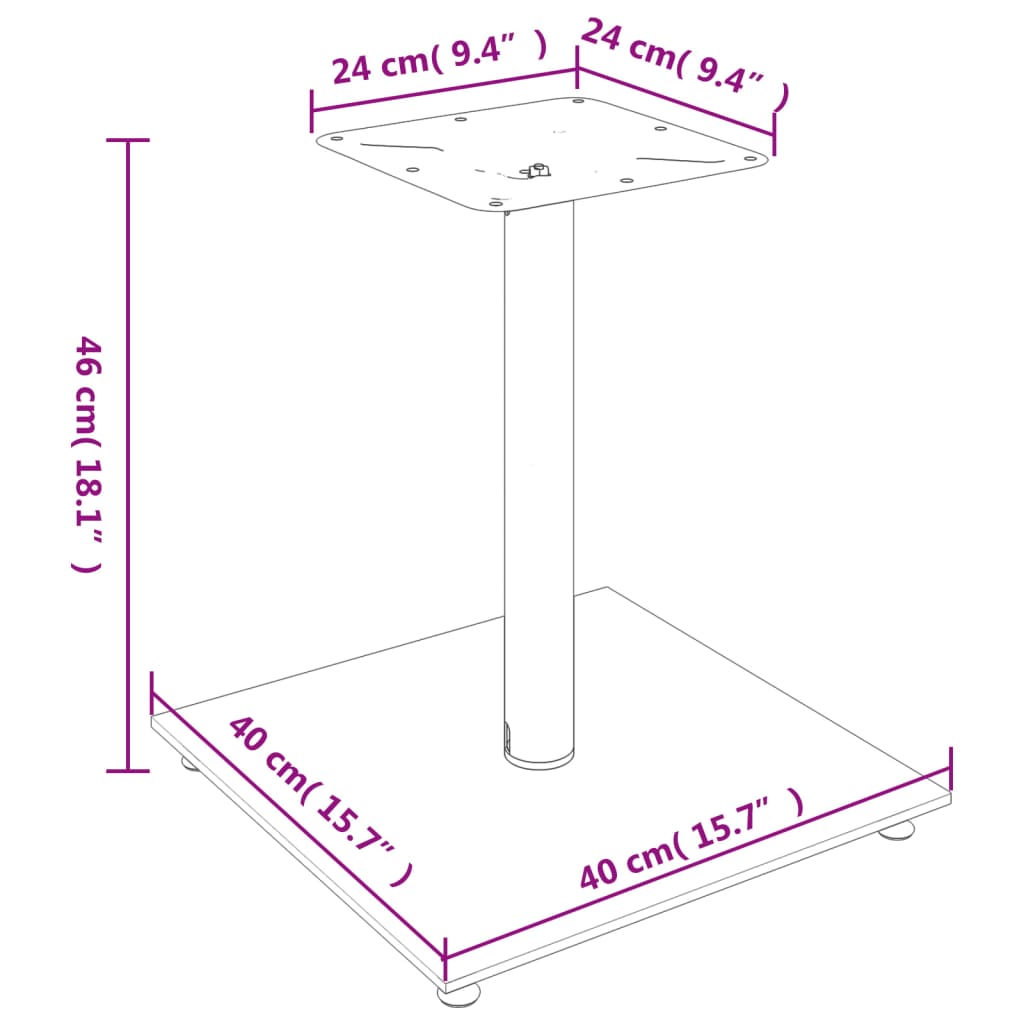 speaker stands 2 pcs, black, tempered glass, 1-pillar design