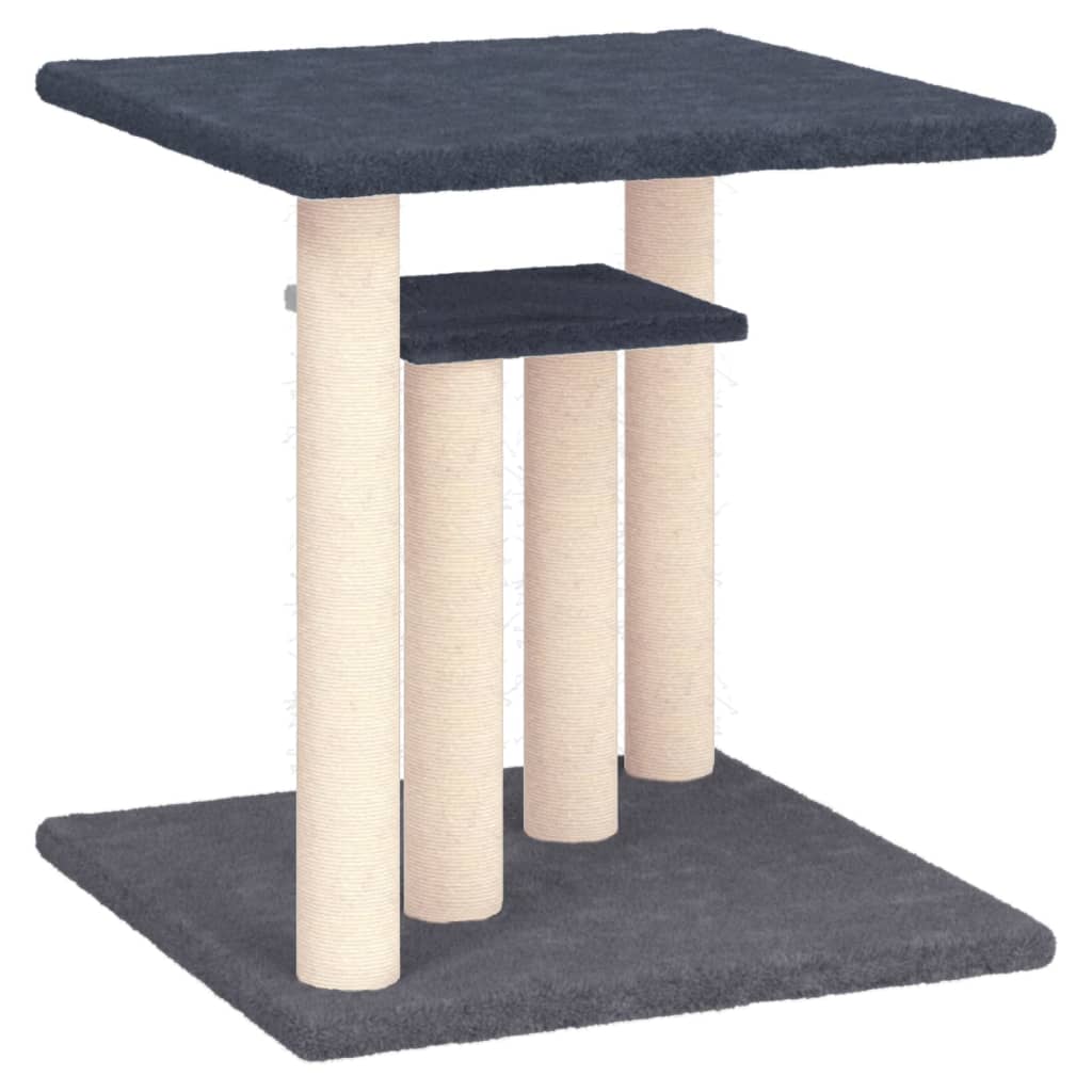 Cat scratching post with platforms, dark grey, 50 cm