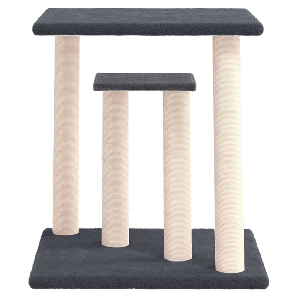 Cat scratching post with platforms, dark grey, 50 cm