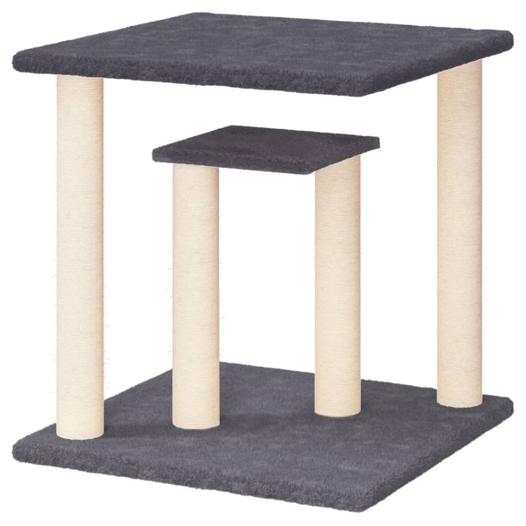 Cat scratching post with platforms, dark grey, 50 cm