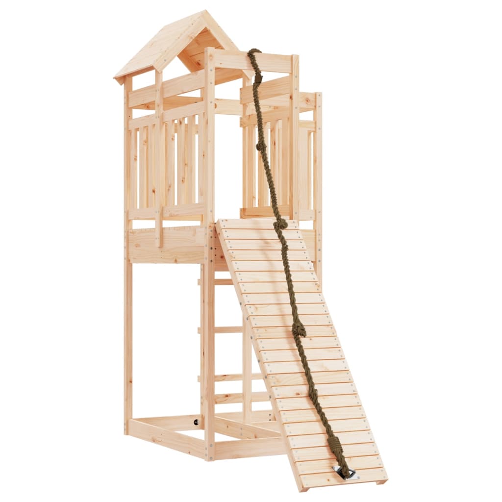 playhouse with climbing wall, pine wood