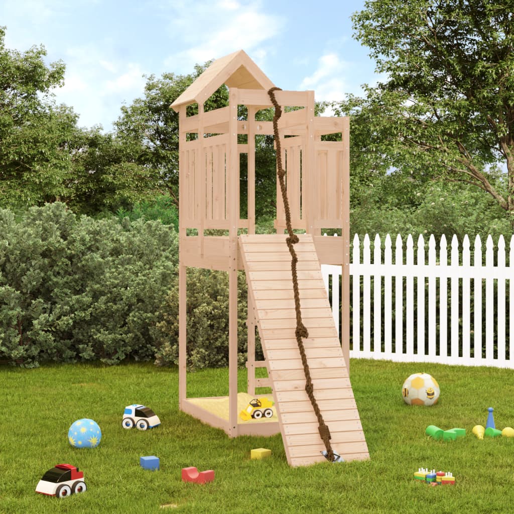 playhouse with climbing wall, pine wood