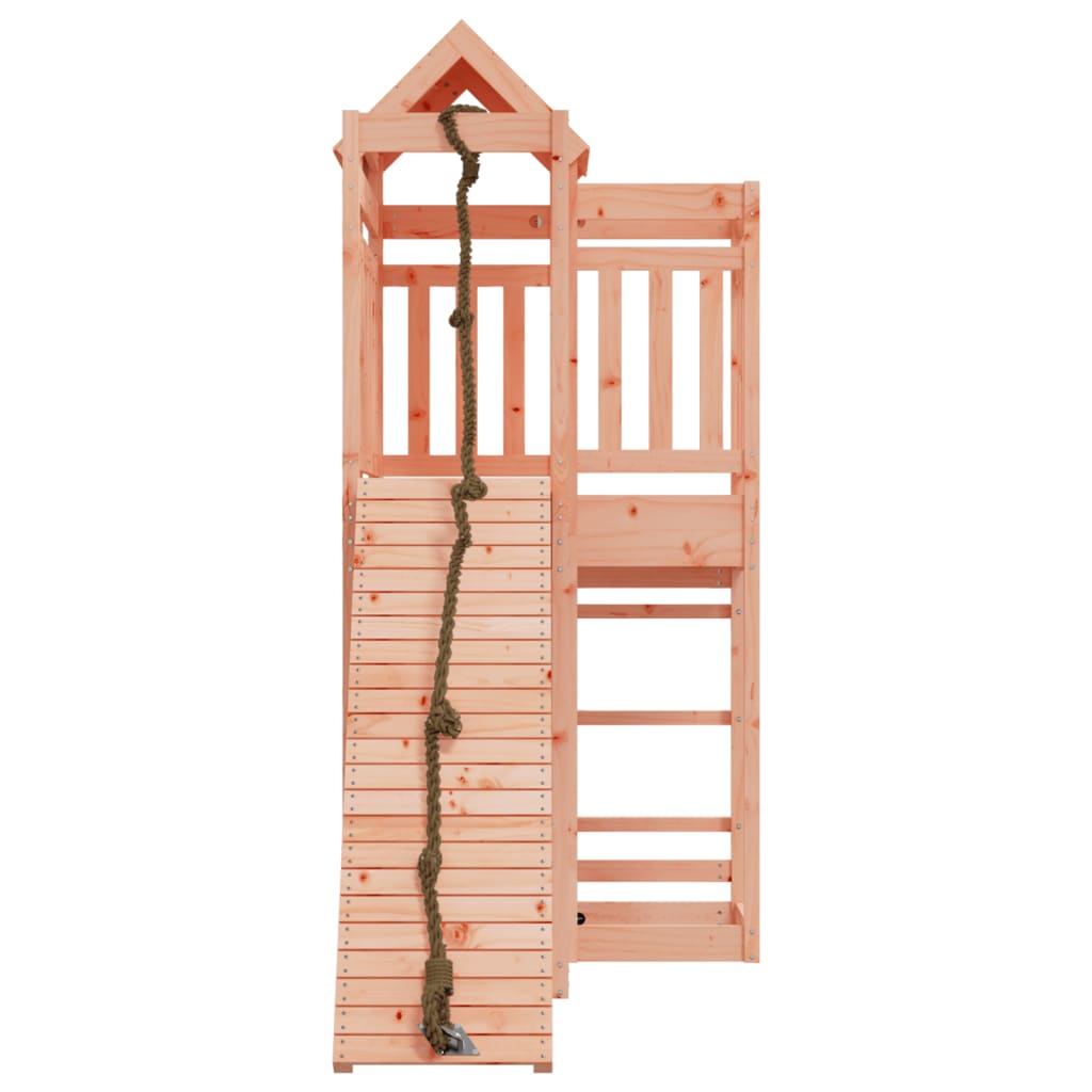 playhouse with climbing wall, rough wood