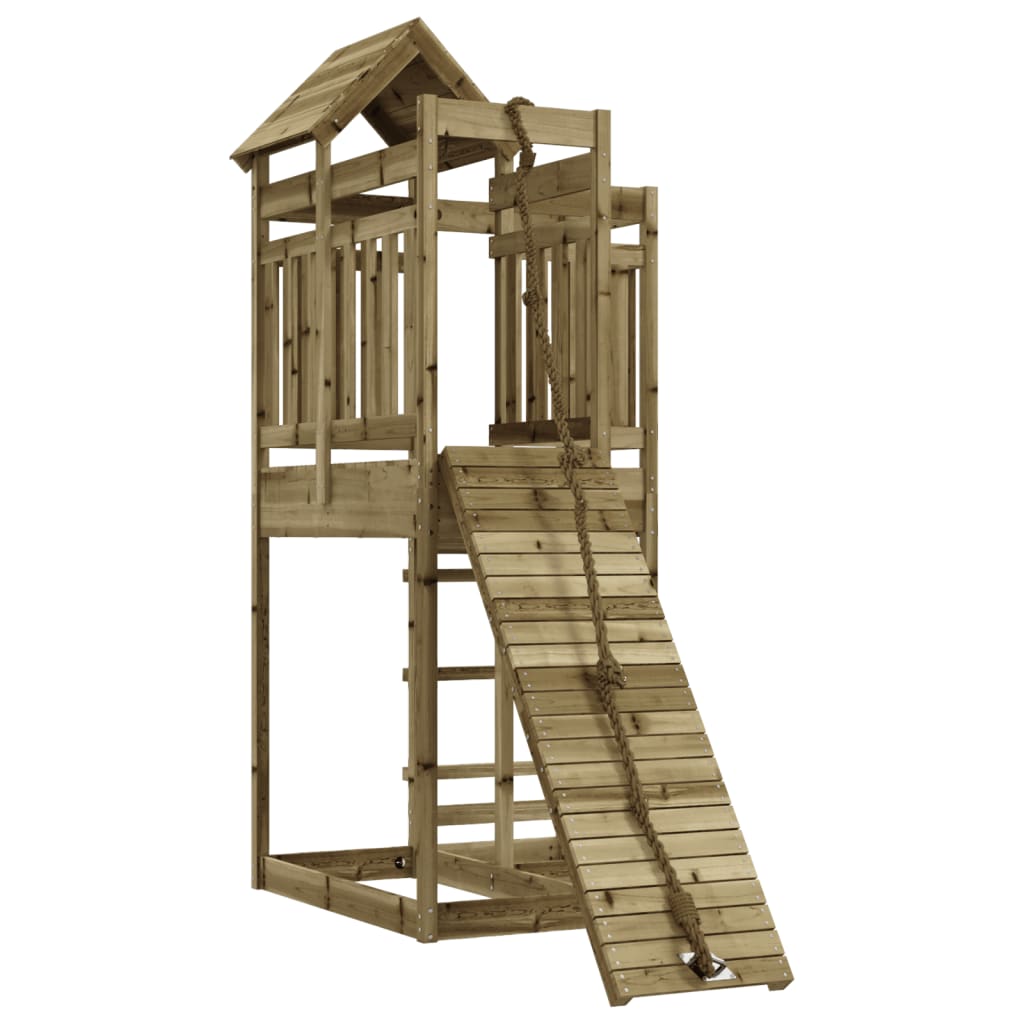 playhouse with climbing wall, impregnated pine wood