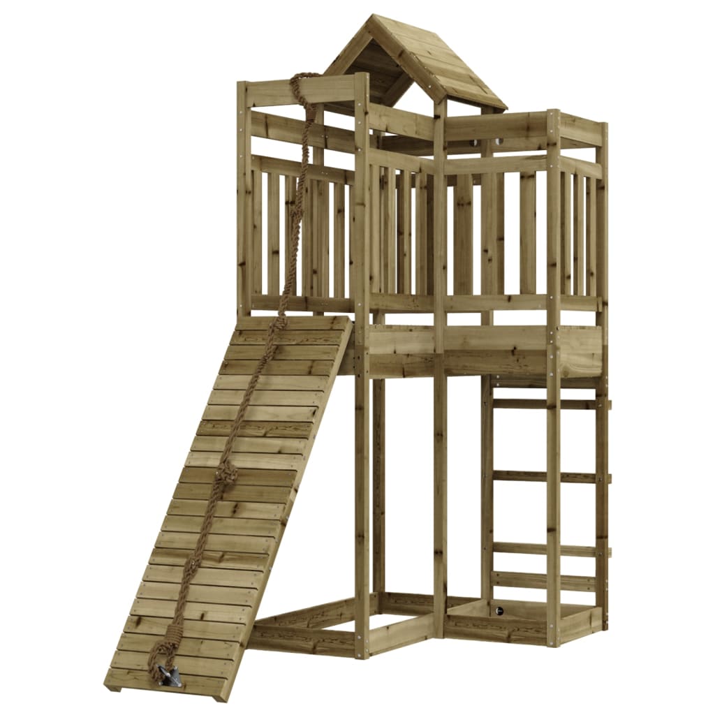 playhouse with climbing wall, impregnated pine wood