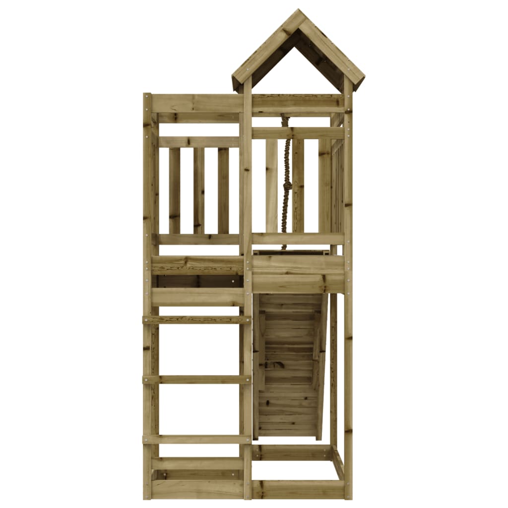 playhouse with climbing wall, impregnated pine wood