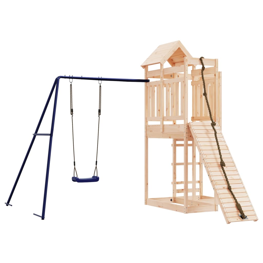 outdoor playground, pine wood