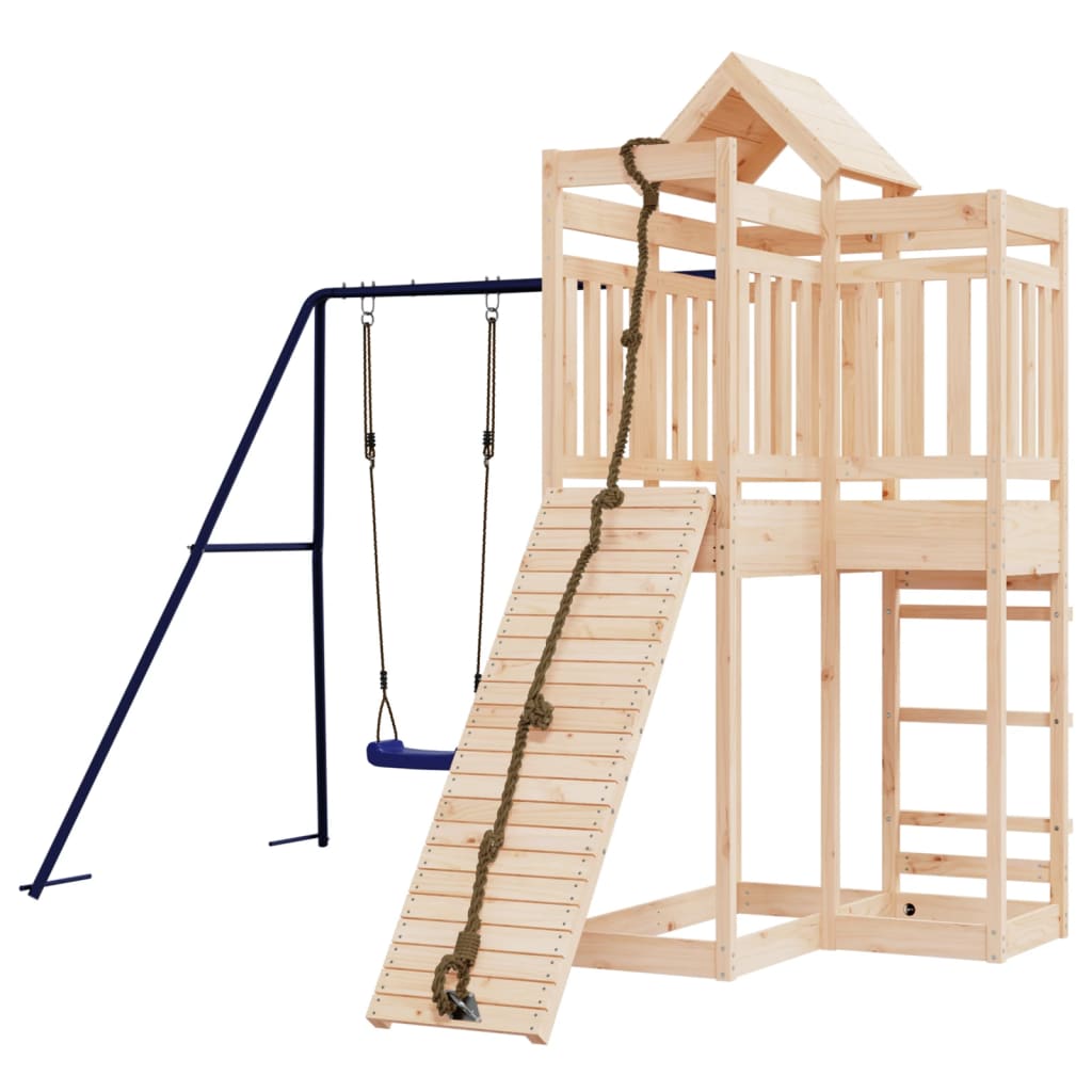 outdoor playground, pine wood