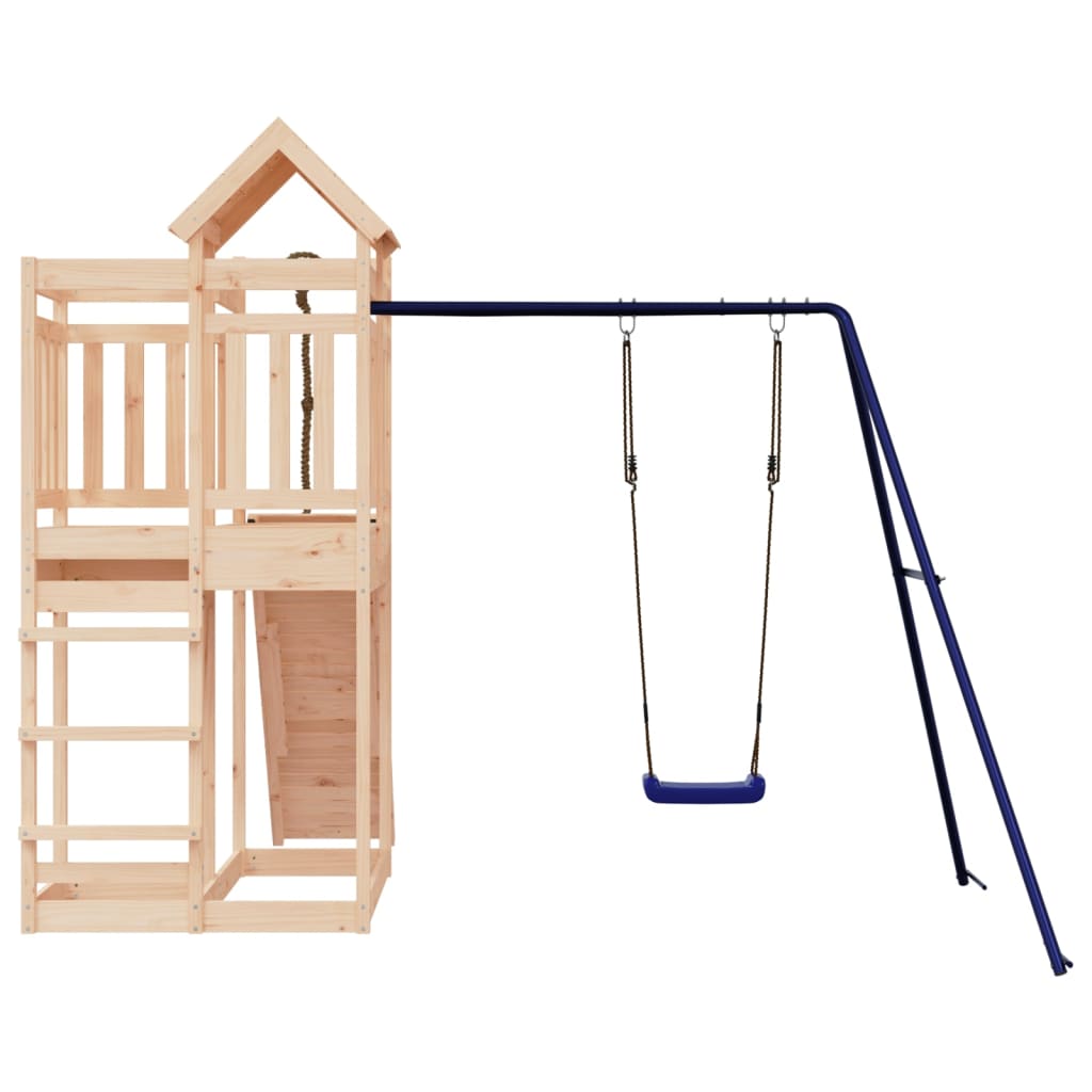 outdoor playground, pine wood