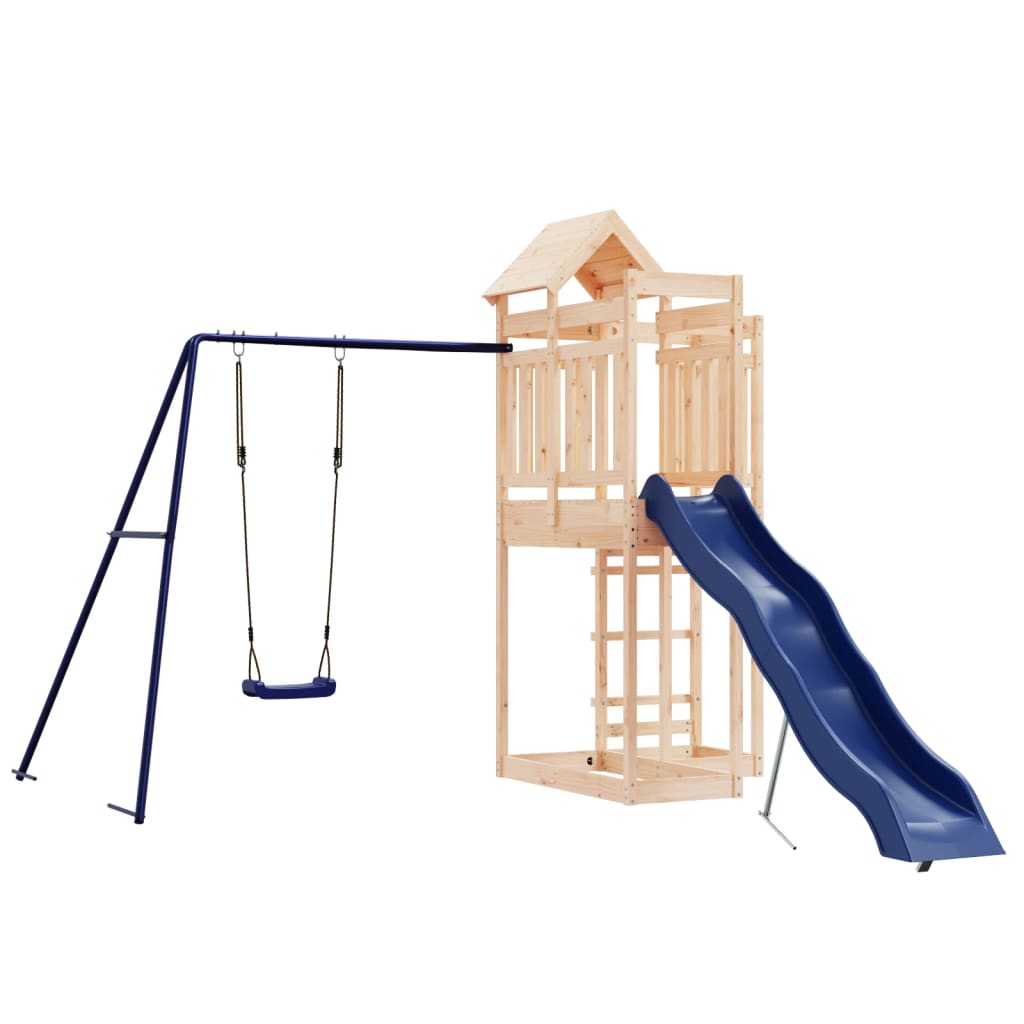 outdoor playground, pine wood