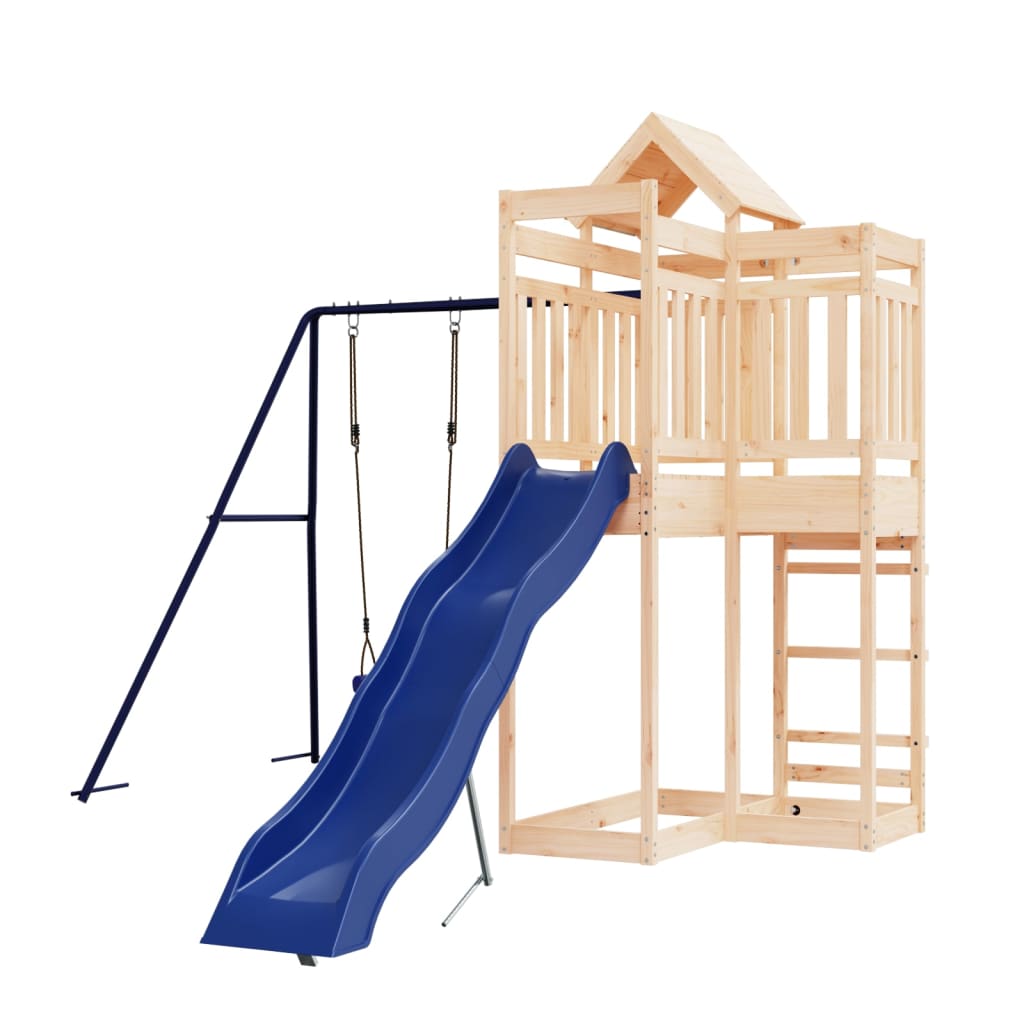 outdoor playground, pine wood