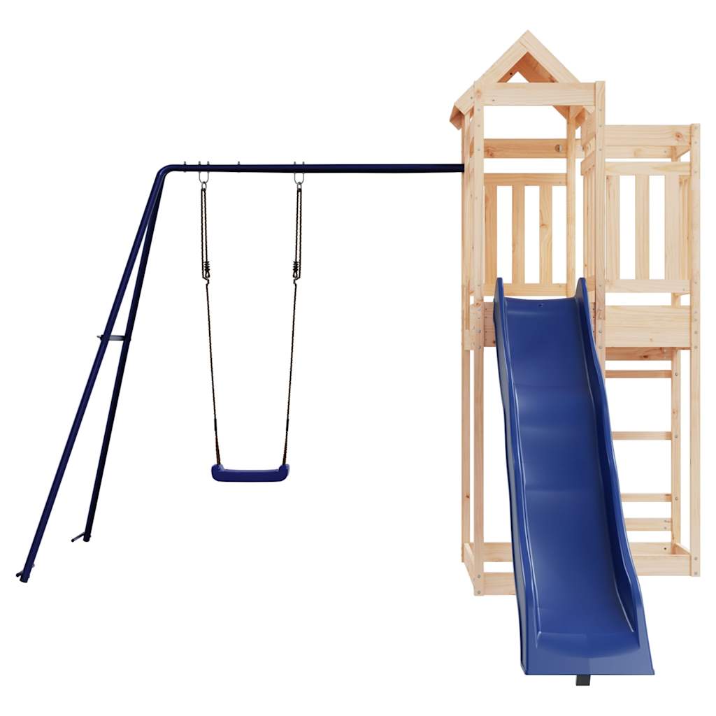 outdoor playground, pine wood