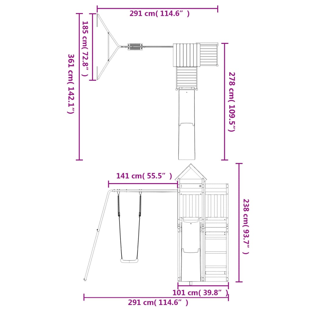 outdoor playground, rough wood