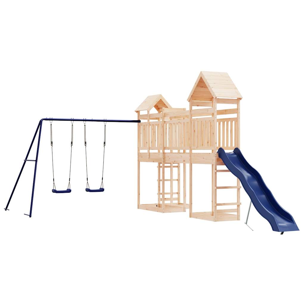 outdoor playground, pine wood