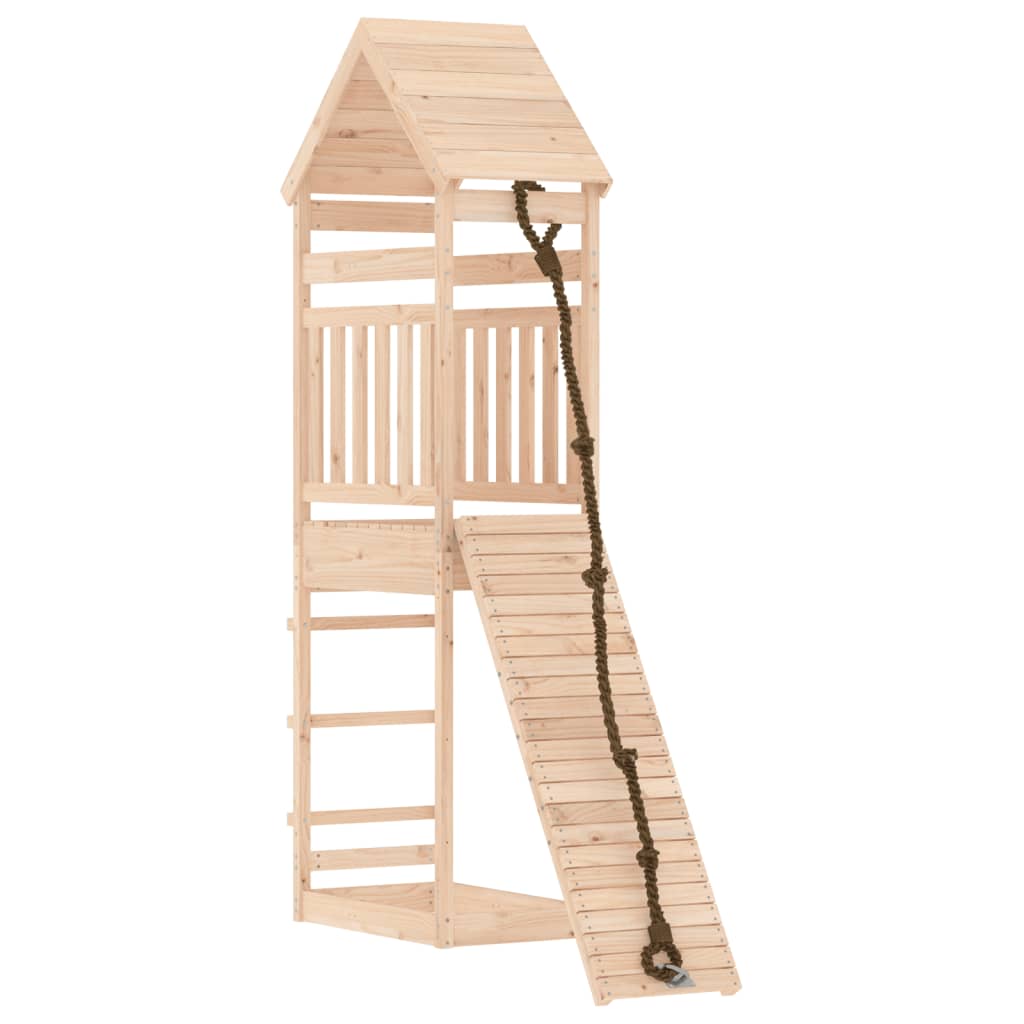 playhouse with climbing wall, pine wood