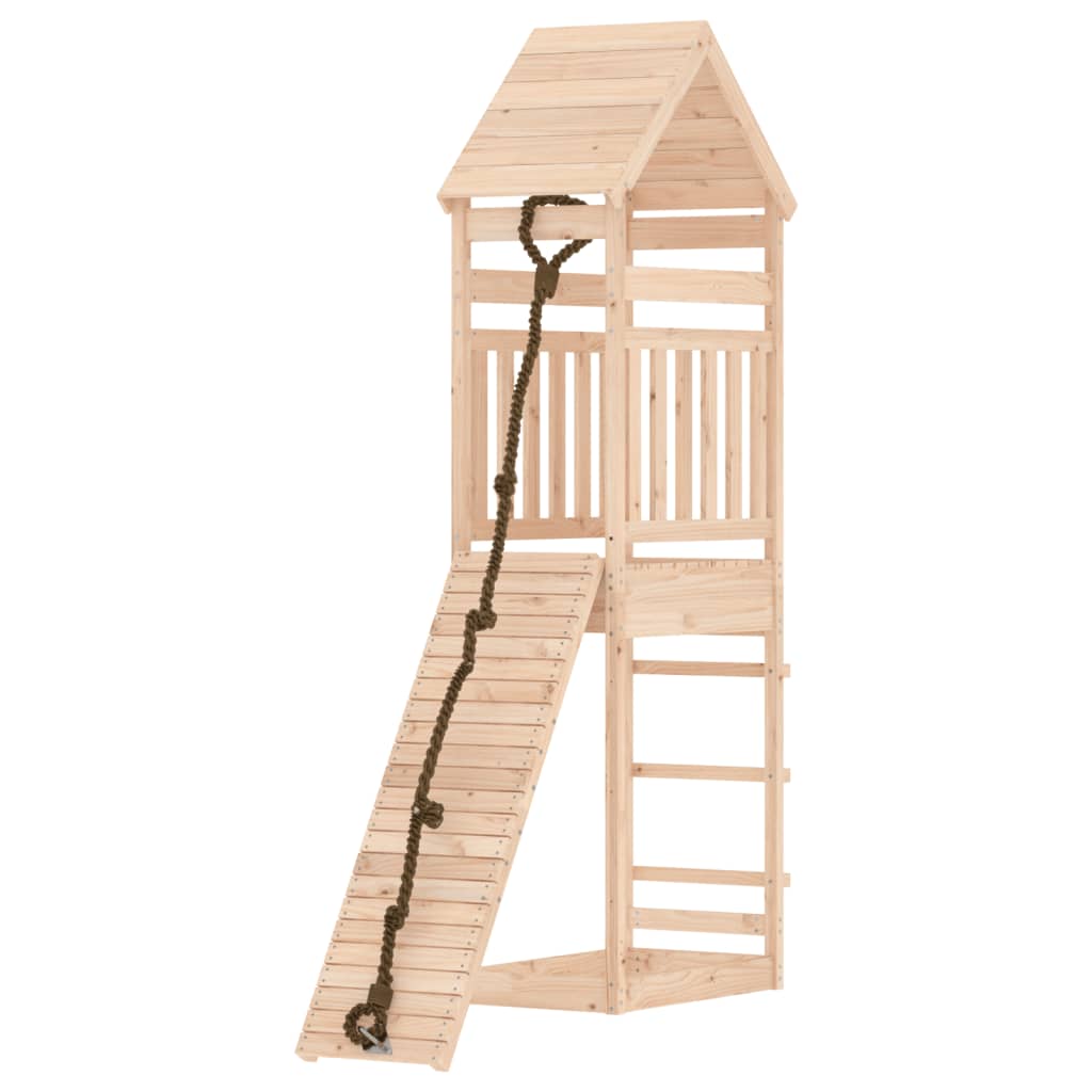 playhouse with climbing wall, pine wood