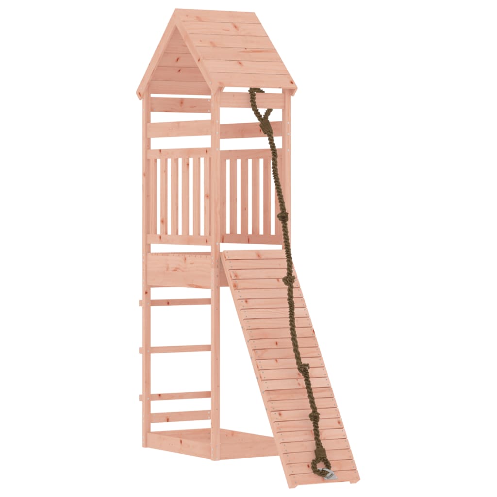 playhouse with climbing wall, rough wood