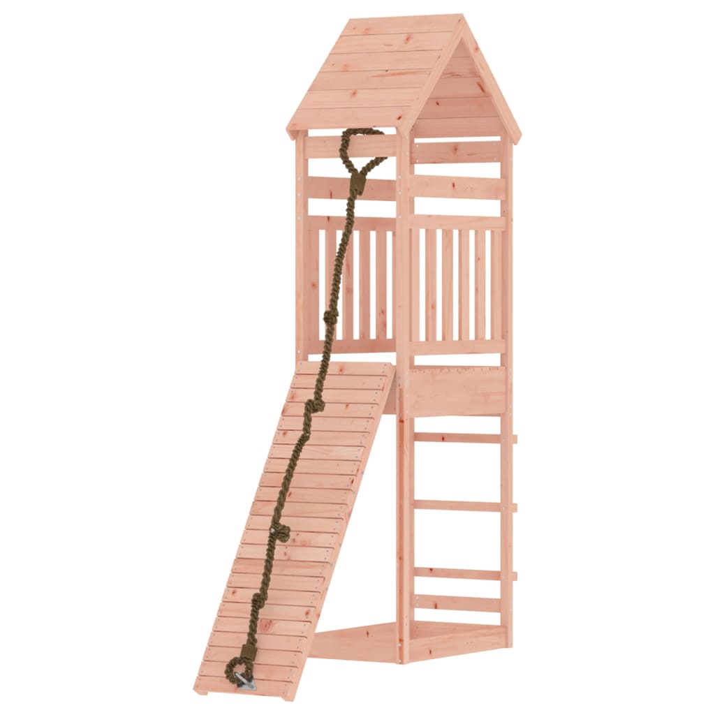 playhouse with climbing wall, rough wood