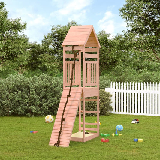 playhouse with climbing wall, rough wood