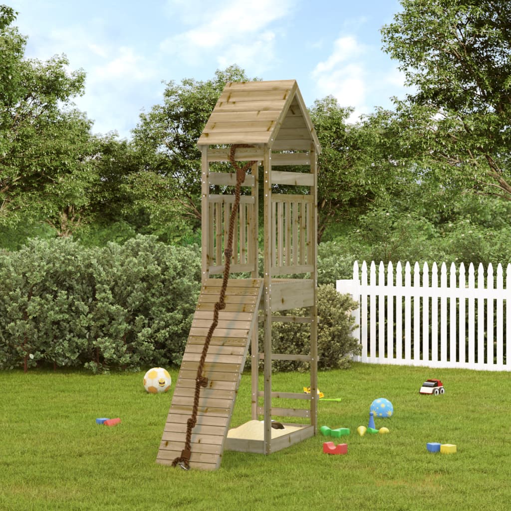 playhouse with climbing wall, impregnated pine wood