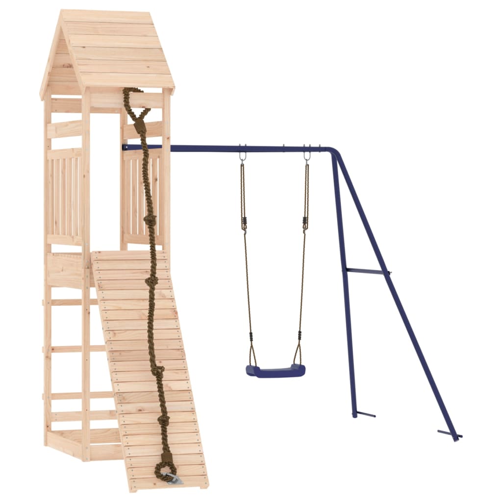 outdoor playground, pine wood