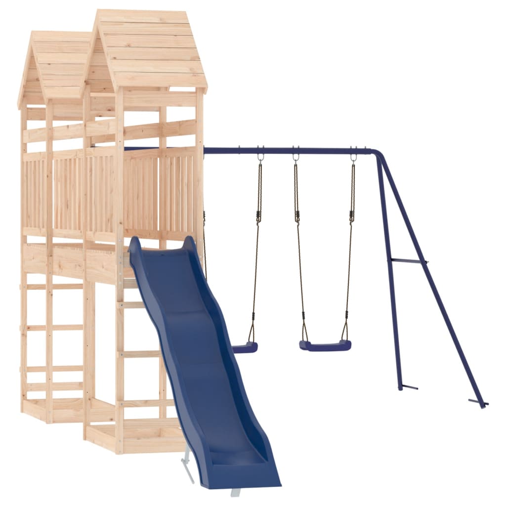 outdoor playground, pine wood