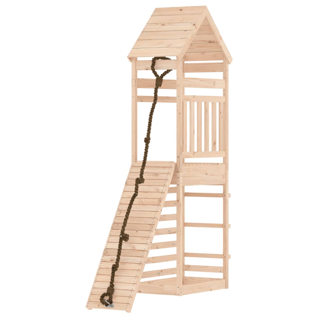 playhouse with climbing wall, pine wood