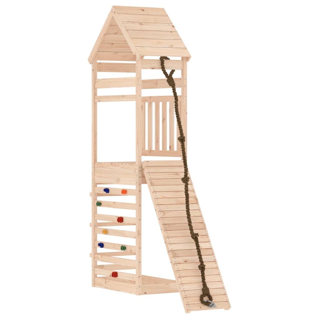 playhouse with climbing wall, pine wood