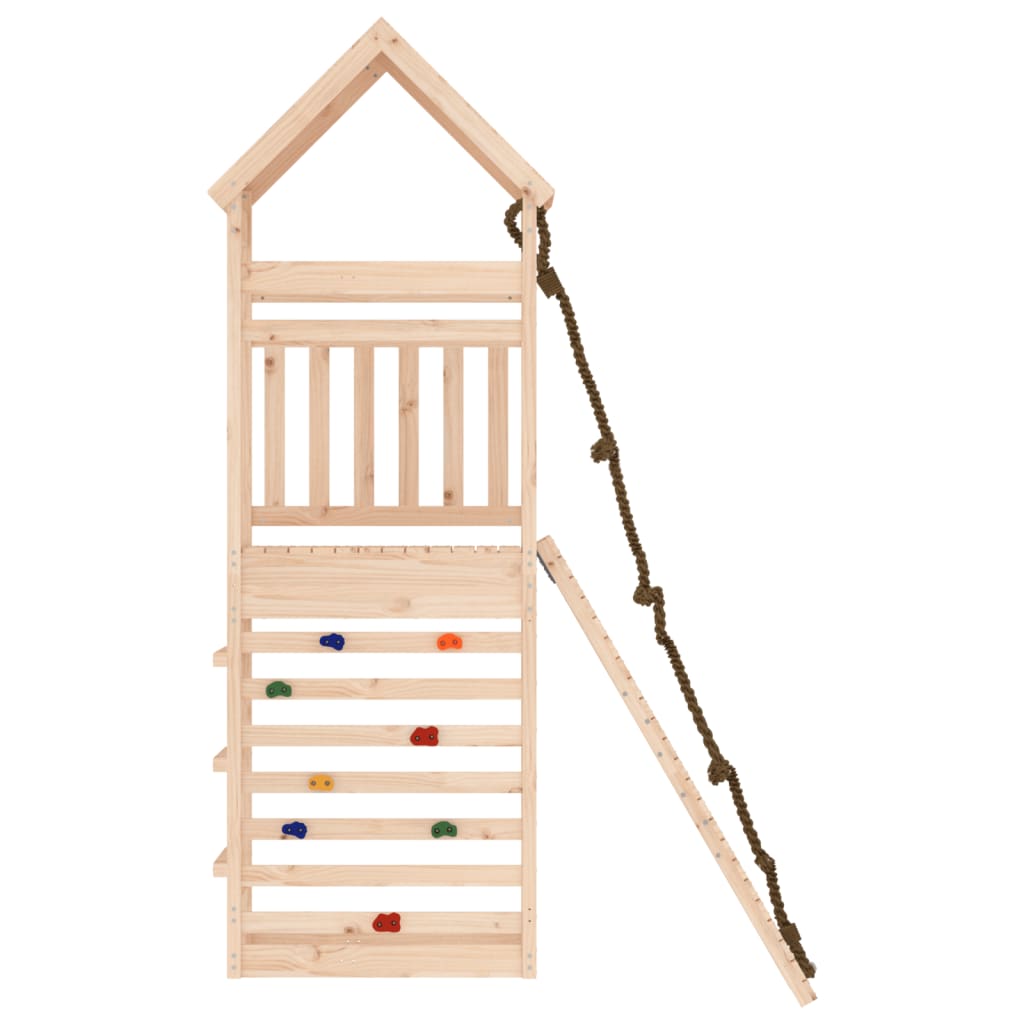 playhouse with climbing wall, pine wood