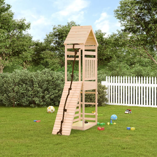 playhouse with climbing wall, pine wood