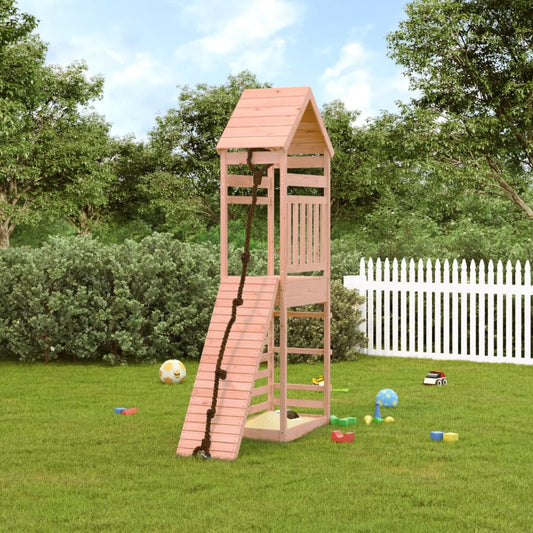 playhouse with climbing wall, rough wood