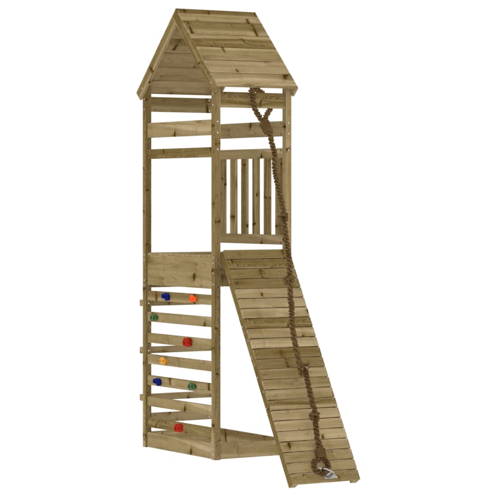 playhouse with climbing wall, impregnated pine wood