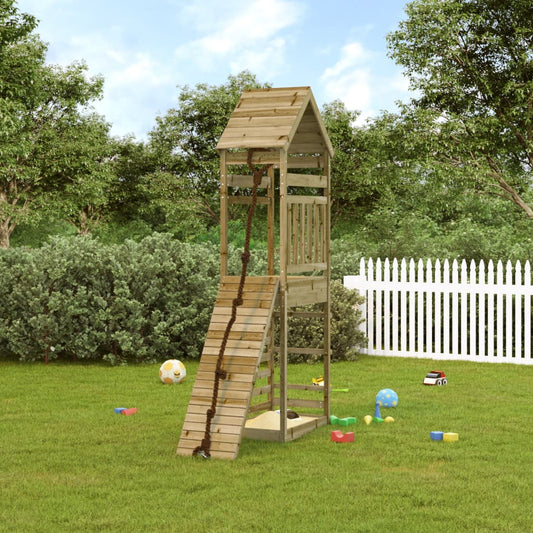 playhouse with climbing wall, impregnated pine wood