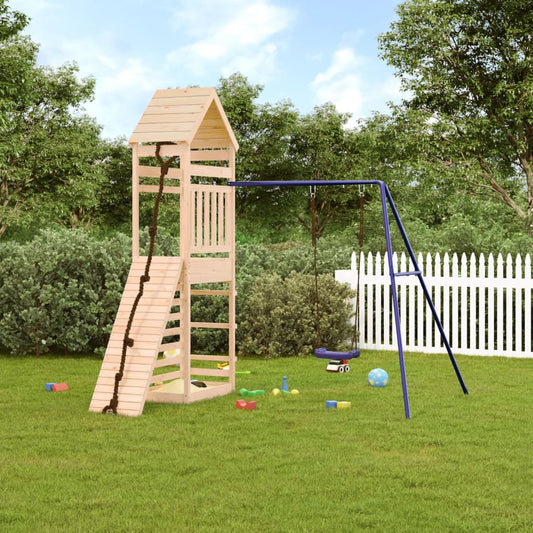 outdoor playground, pine wood