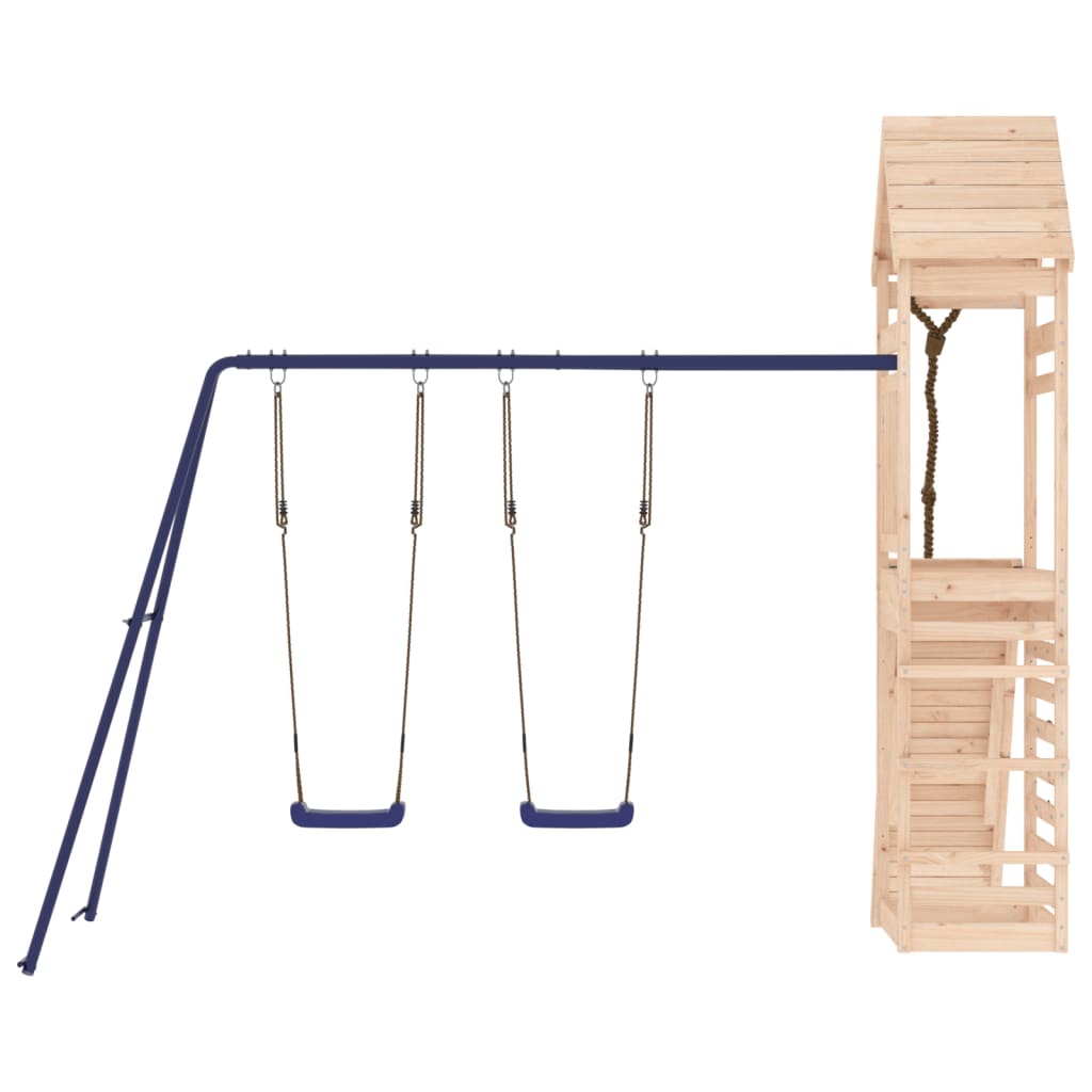 outdoor playground, pine wood