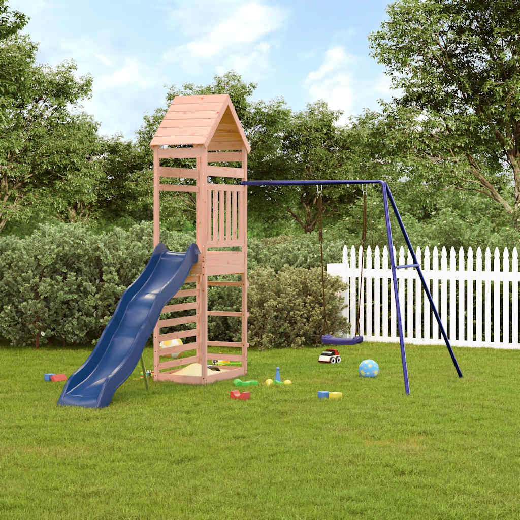 outdoor playground, rough wood