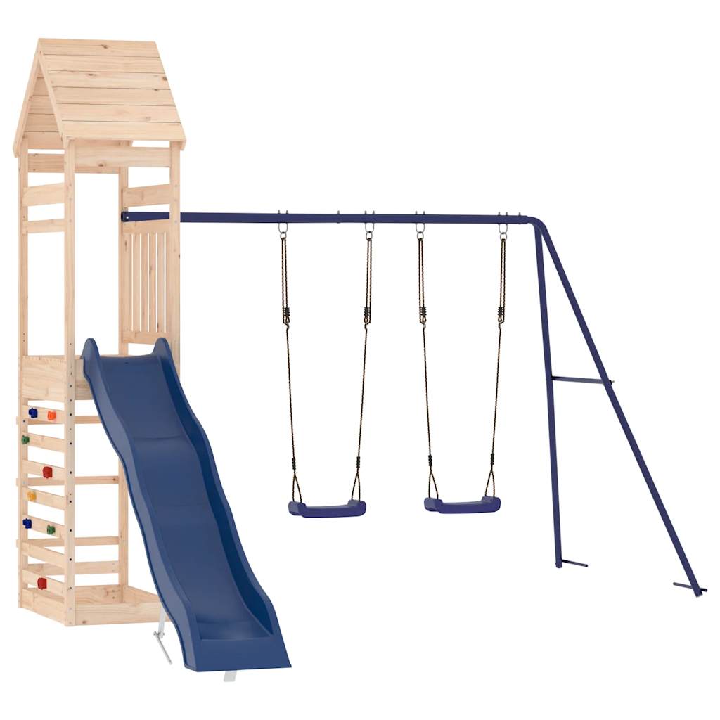 outdoor playground, pine wood