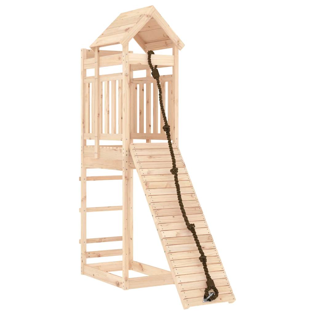 playhouse with climbing wall, pine wood