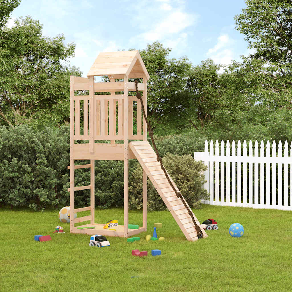 playhouse with climbing wall, pine wood