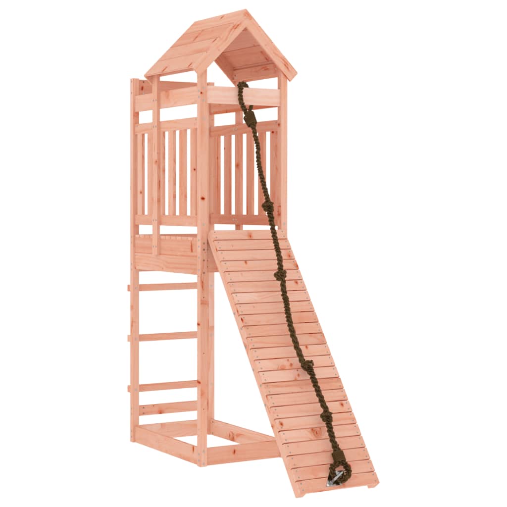 playhouse with climbing wall, rough wood