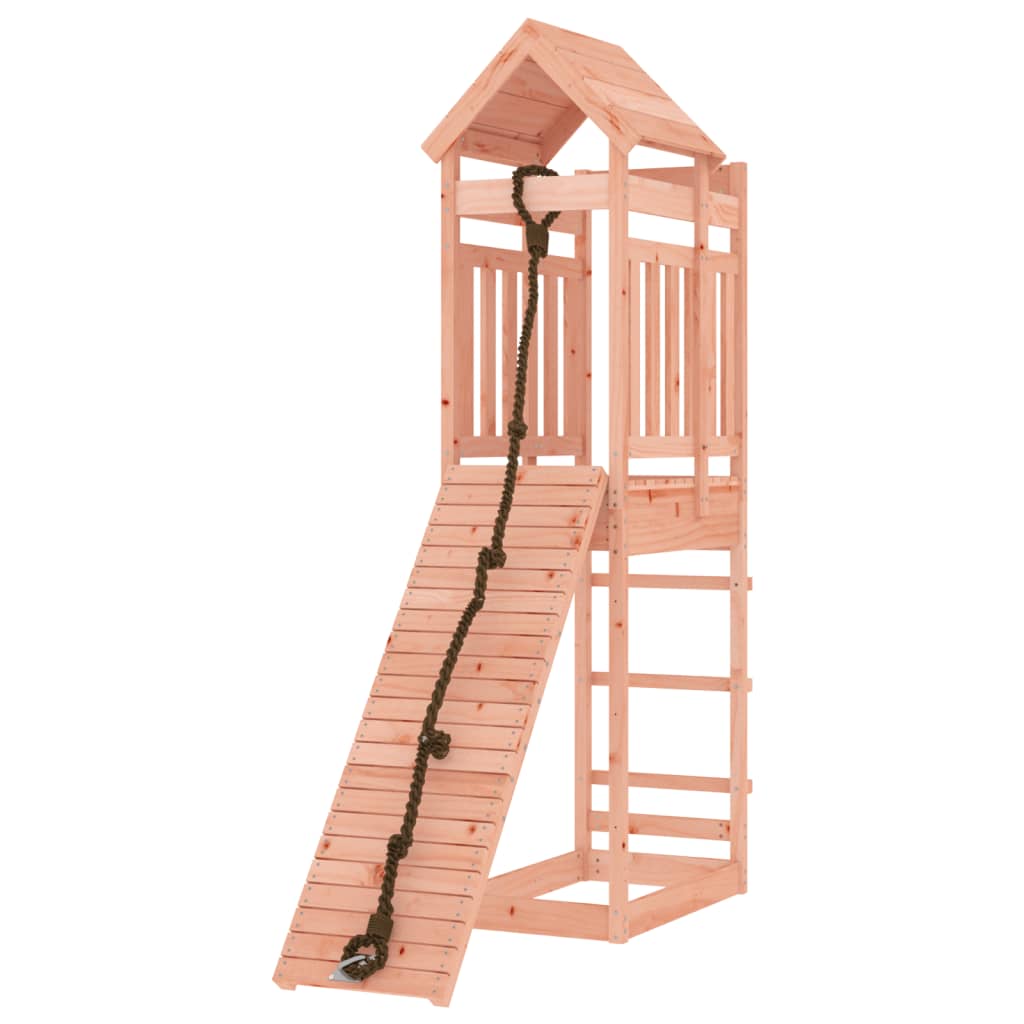 playhouse with climbing wall, rough wood