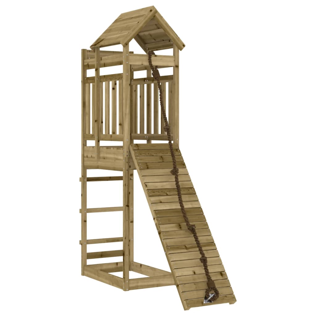 playhouse with climbing wall, impregnated pine wood