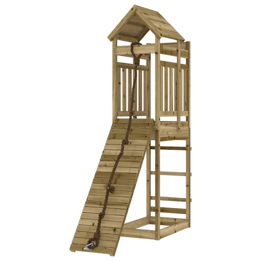 playhouse with climbing wall, impregnated pine wood