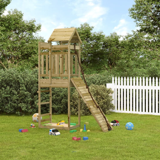 playhouse with climbing wall, impregnated pine wood